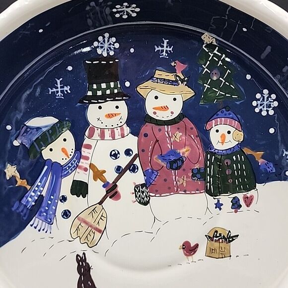 St Nicholas Square Snow Friends Collection Round Bowl 12" x 2.25" - Picture 2 of 8